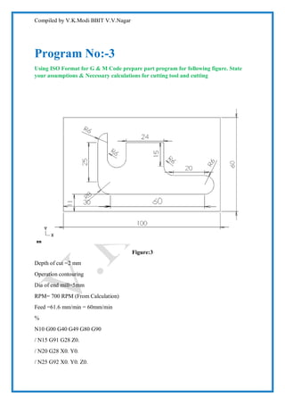 Examples of g code an d m code programs for milling | PDF | Business ...