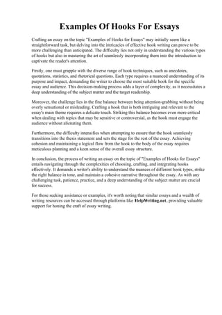 Examples Of Hooks For Essays.pdf