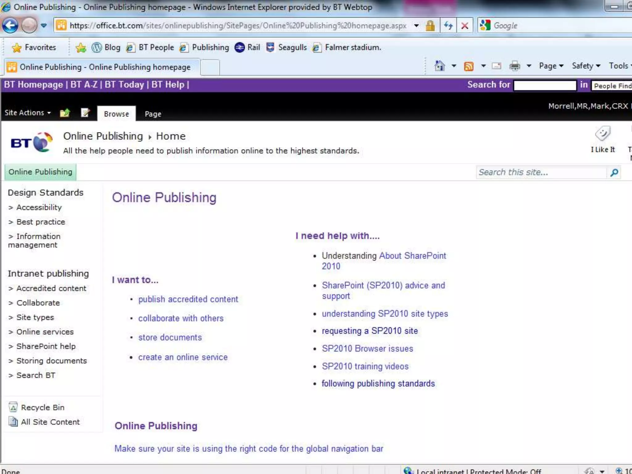 Examples of BT using SharePoint 2010