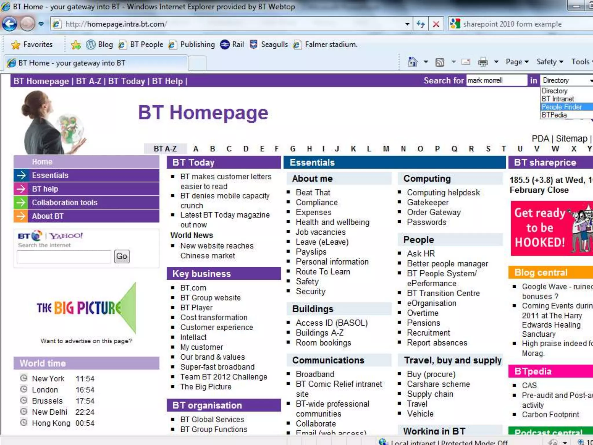 Examples of BT using SharePoint 2010
