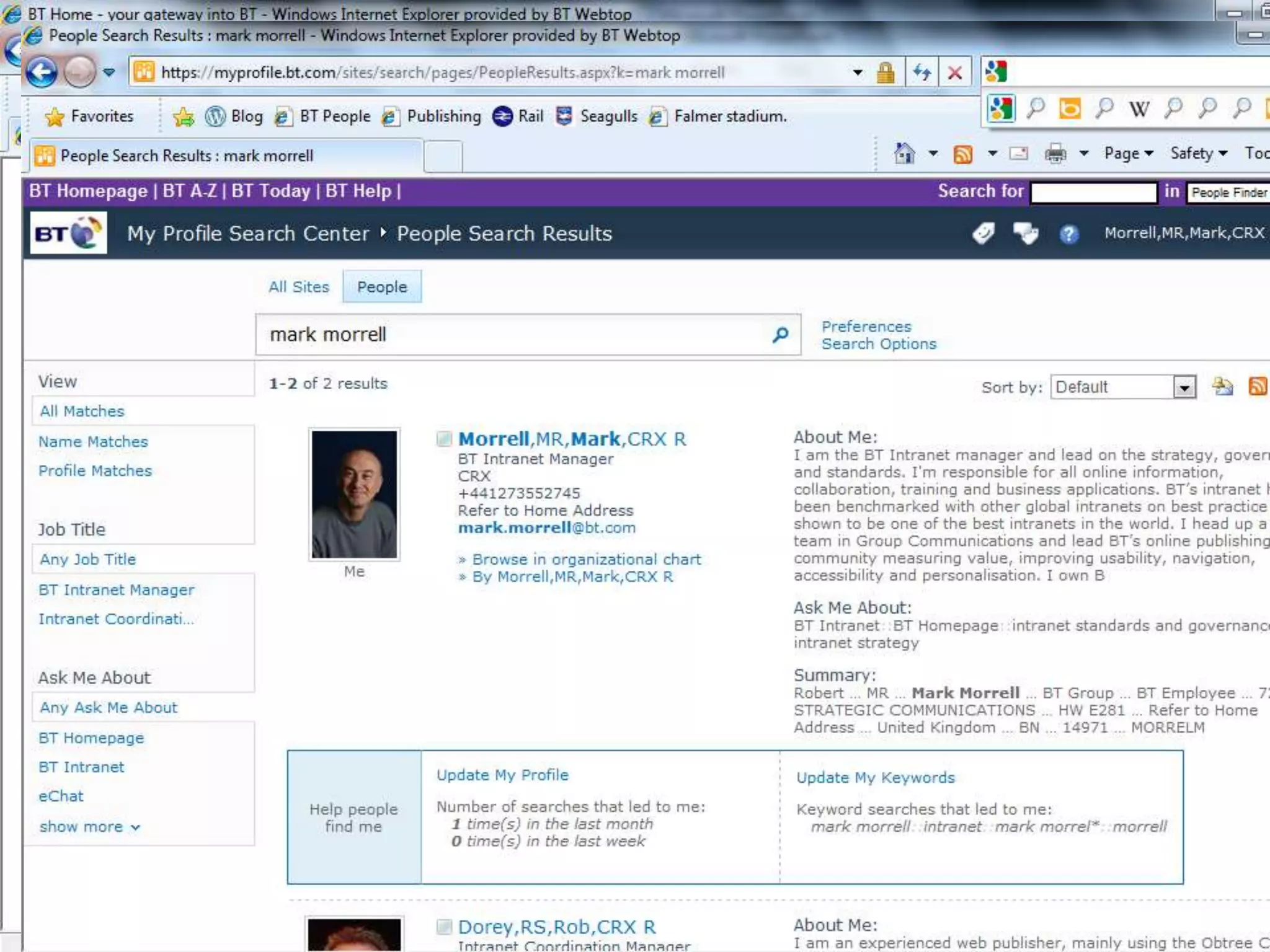 Examples of BT using SharePoint 2010