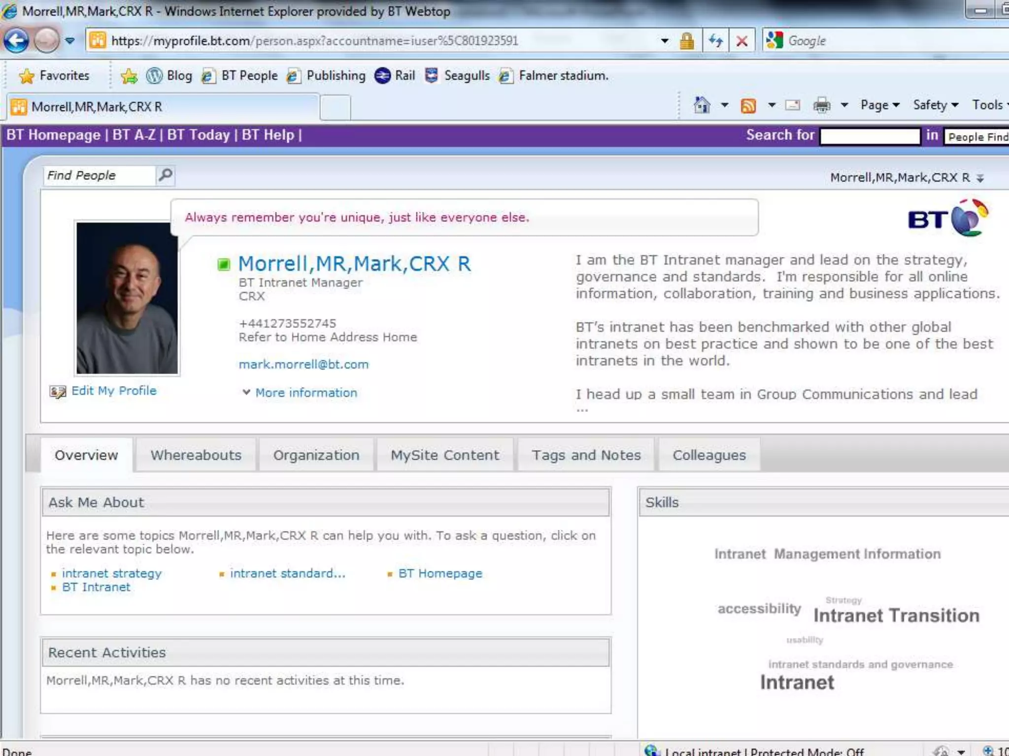 Examples of BT using SharePoint 2010