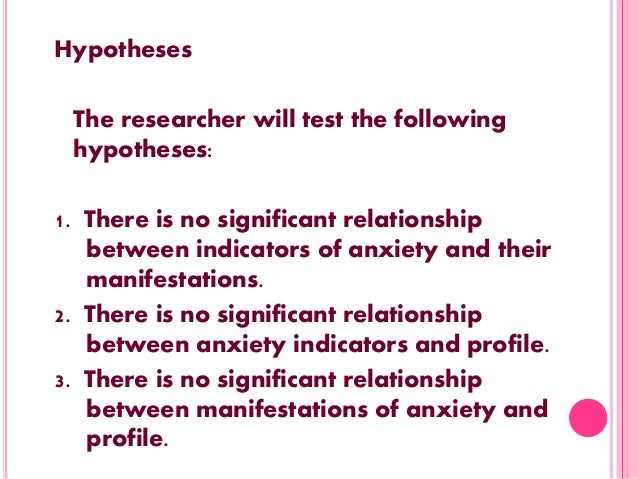 hypothesis examples for mental health