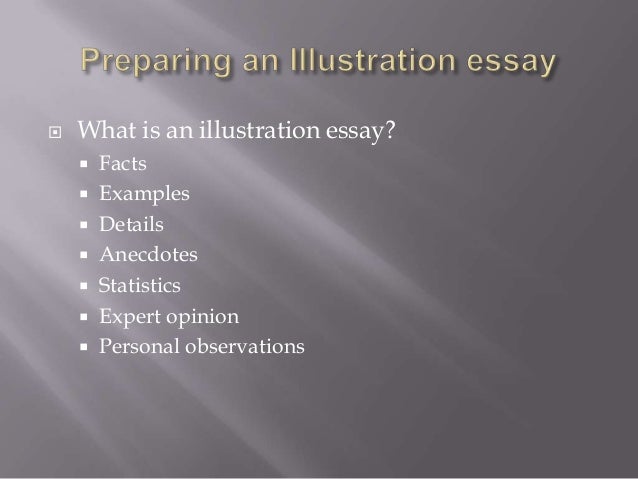 what is an illustration essay