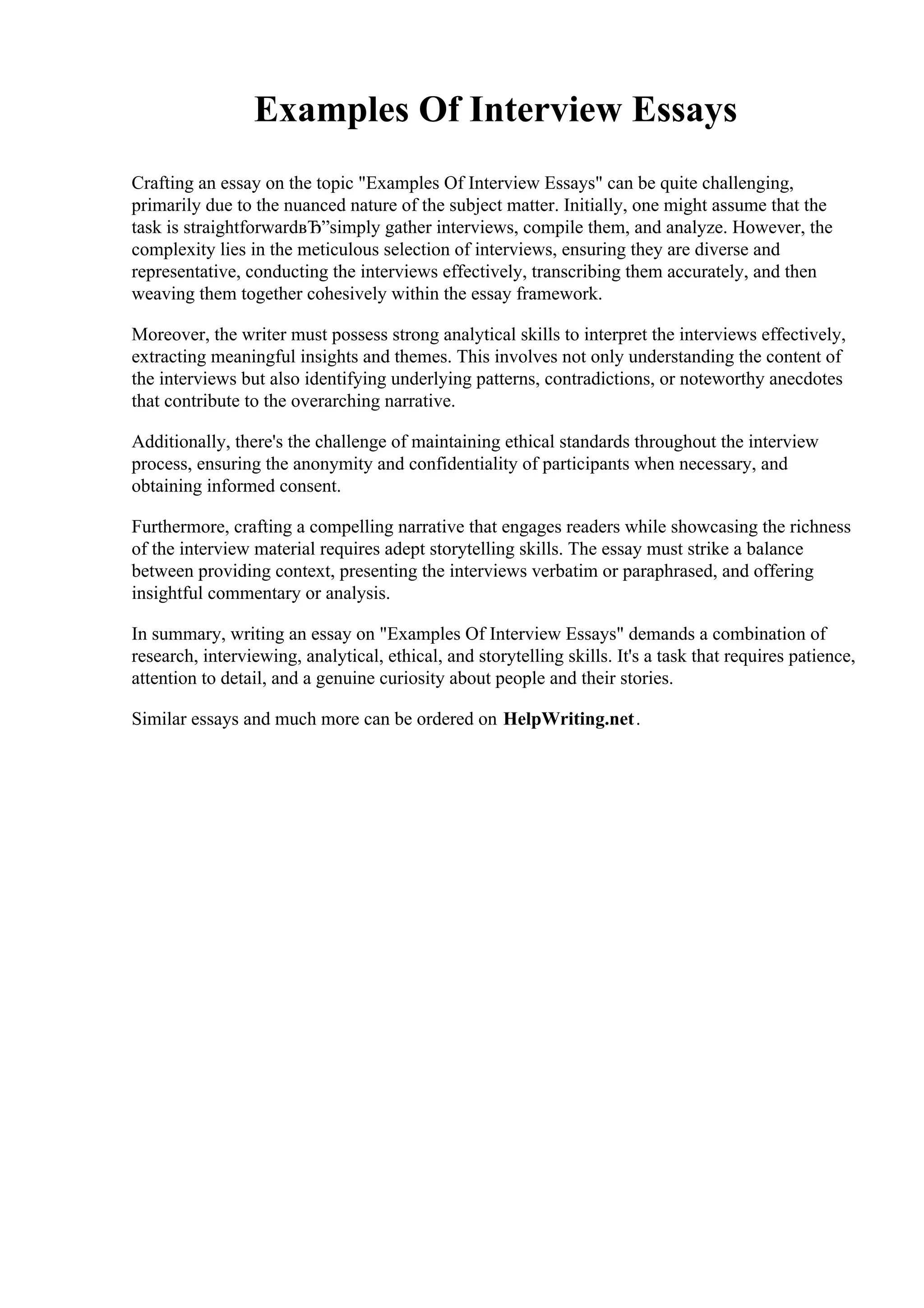 Examples Of Interview Essays.pdf