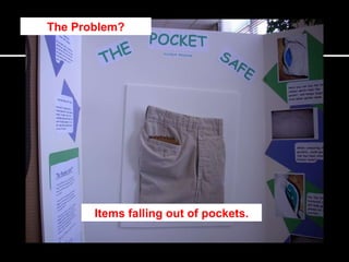 The Problem? Items falling out of pockets. 