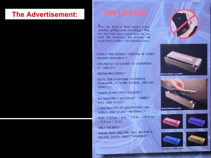 the advertisement