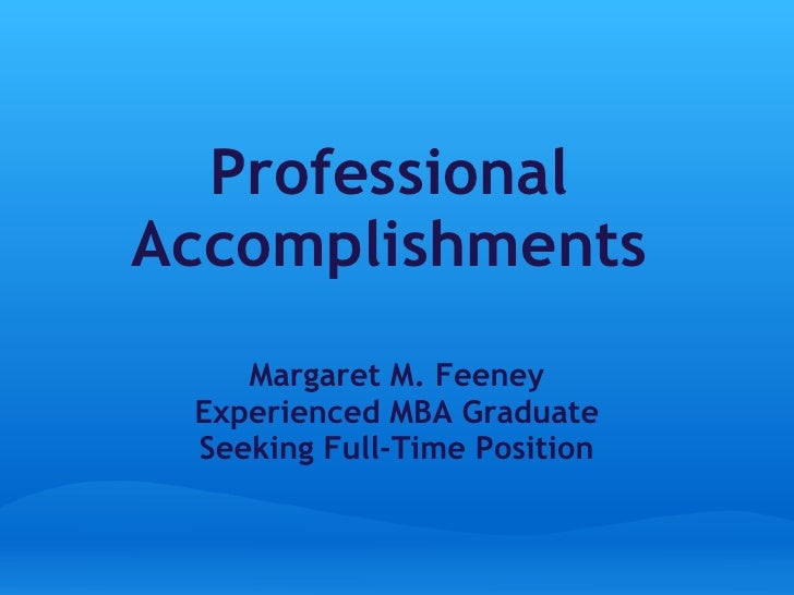 what are professional achievements