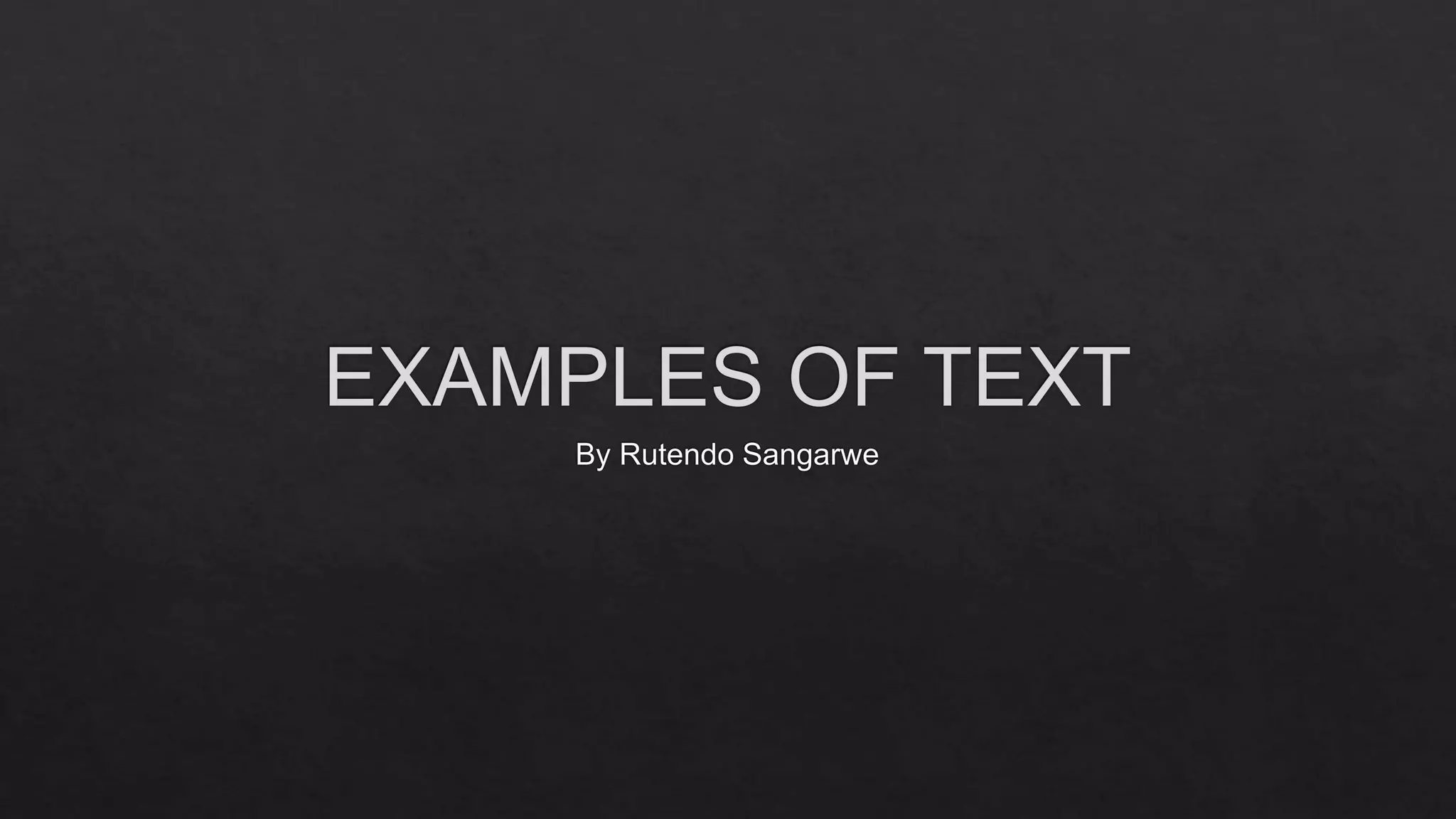 Examples of text | PPT