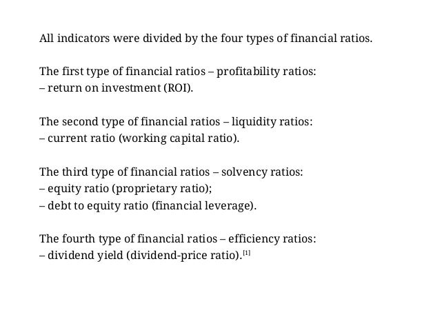 examples of the most important financial ratios formulas list of financial formulas