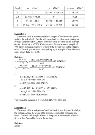 Examples on effective stress | DOC