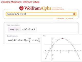 Checking Maximum / Minimum Values
