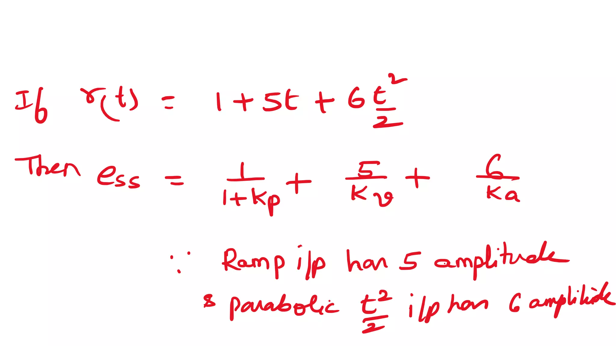 Exampless on steady state error and error constants