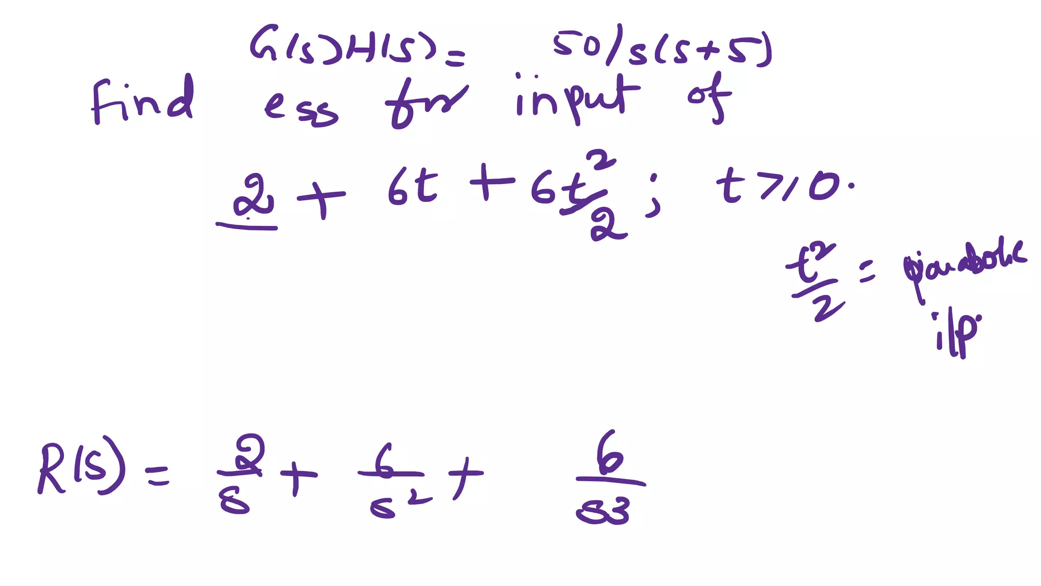Exampless on steady state error and error constants