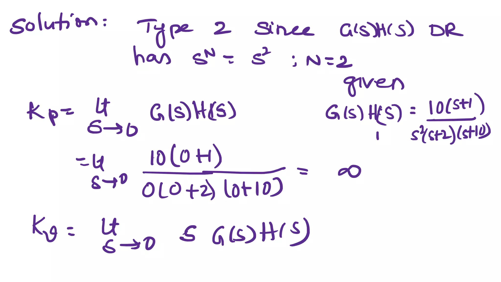 Exampless on steady state error and error constants