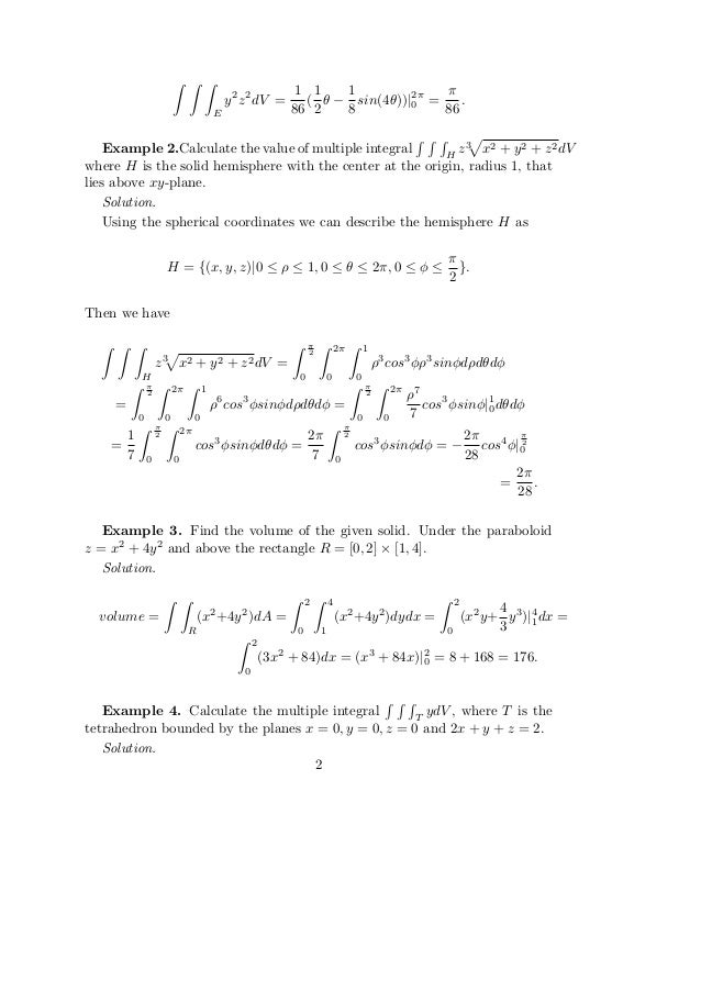 Example Triple Integral