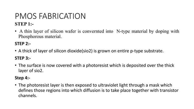 Fabrication steps of IC | PPTX | Chemistry | Science