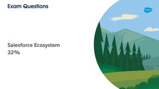 Exam Questions
Salesforce Ecosystem
32%
 
