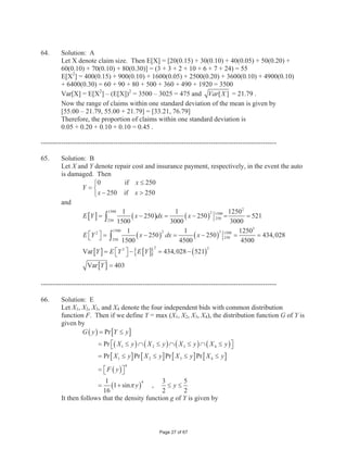 0.50  0.15 0.35
         and the portion of policyholders that will renew at least one policy is given by
                 0.4 Pr  A ˆ H c  