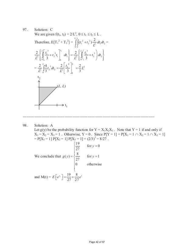 Exam P Samplesolutions