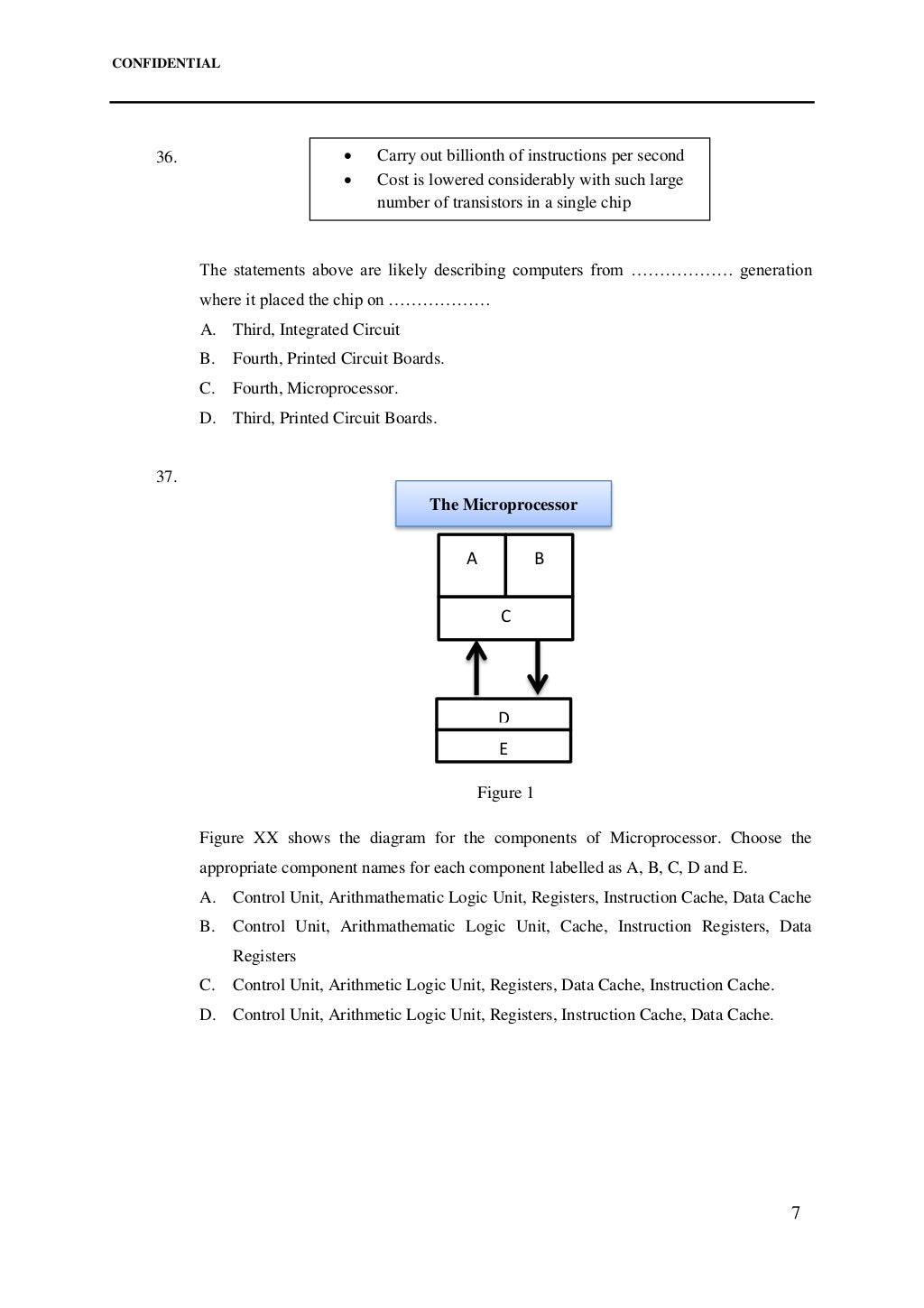 Exam question sample IT