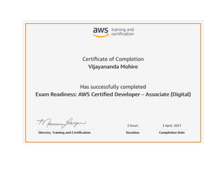 Exam readiness AWS certified developer | PPT