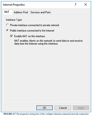 FIGURE 4-7 The properties dialog box of the configure Internet-connected network connection
 