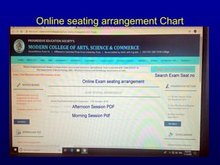 Online seating arrangement Chart
 