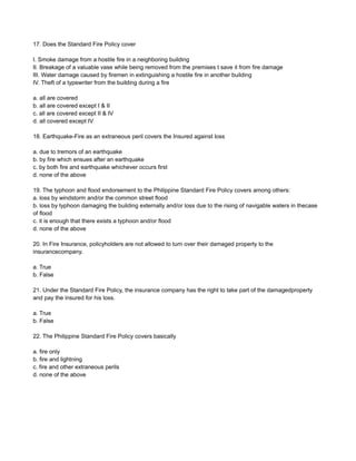Insurance Reviewer Sample Exam Reviewer for Non Life Insurance Philippines.pdf