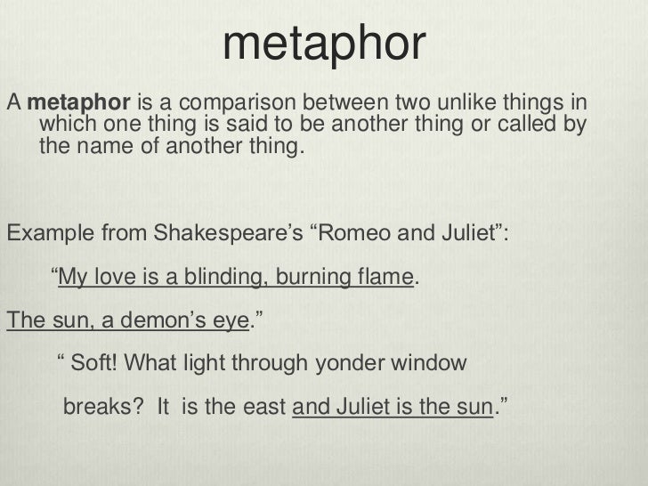 Metaphors In Shakespeares Romeo And Juliet