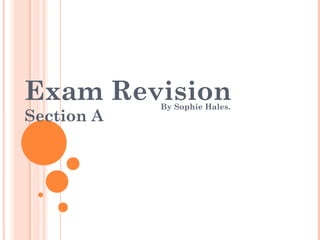 Exam Revision
Section A

By Sophie Hales.

 