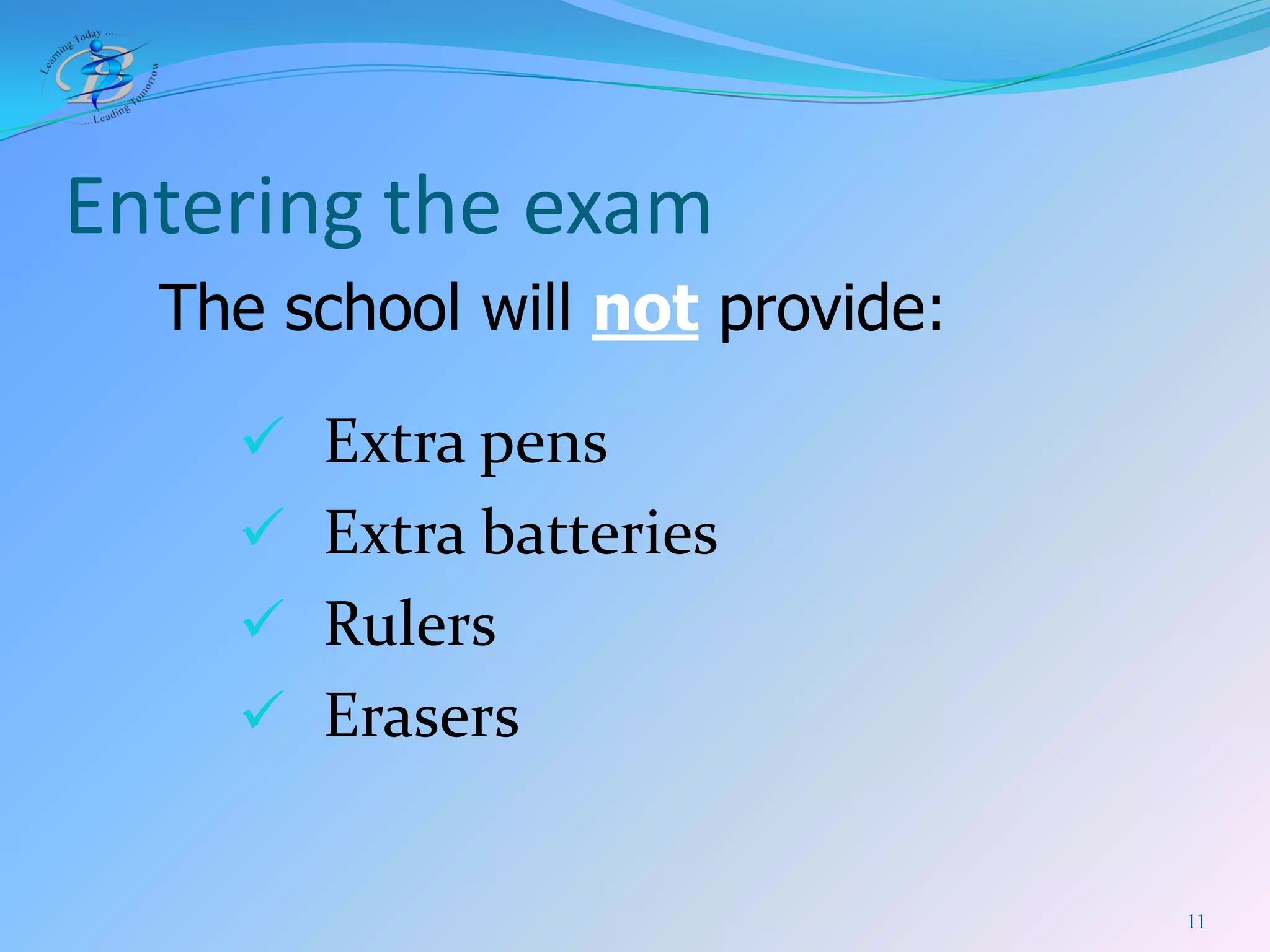 BIS IB DP Exam Rules 2009