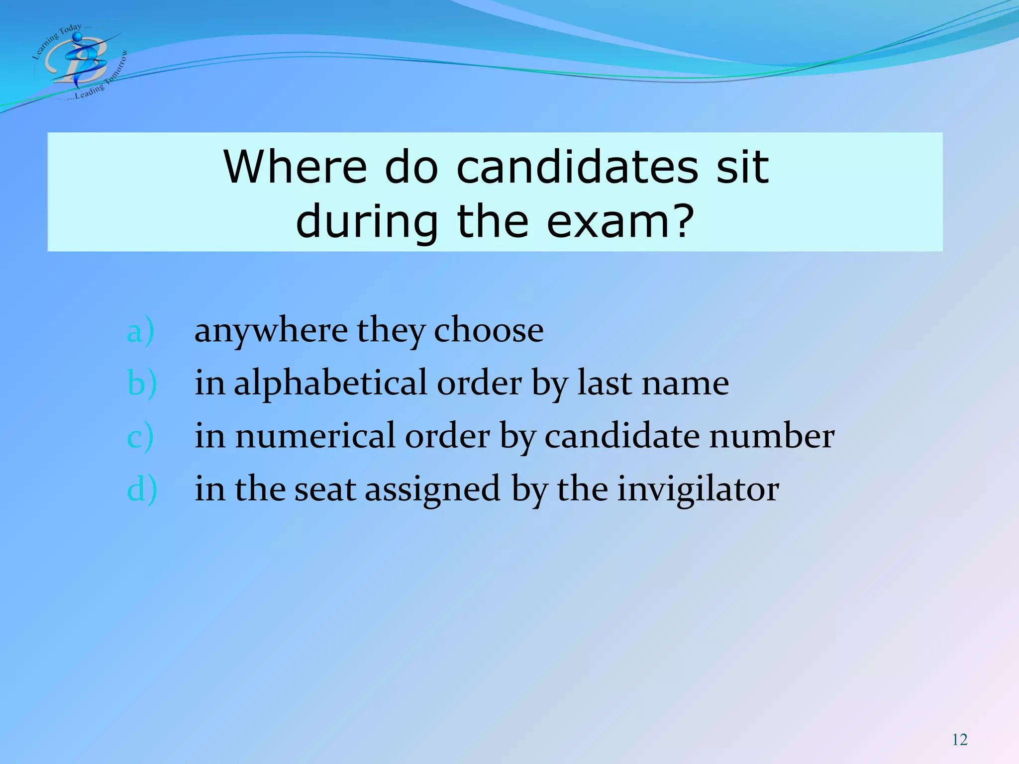 BIS IB DP Exam Rules 2009