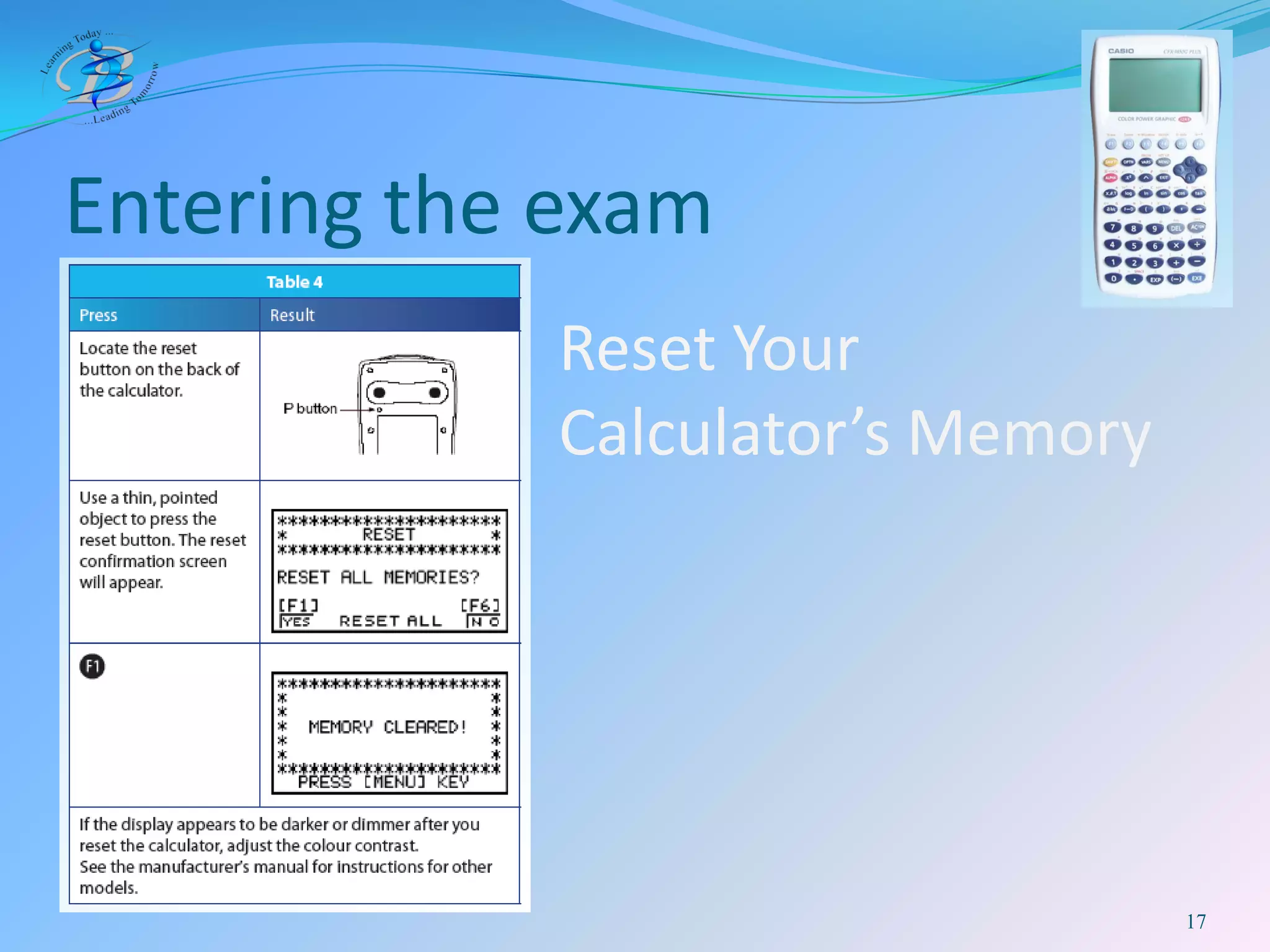 BIS IB DP Exam Rules 2009