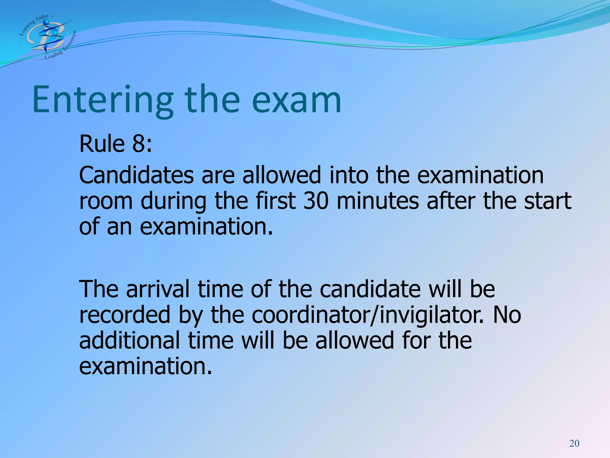 BIS IB DP Exam Rules 2009