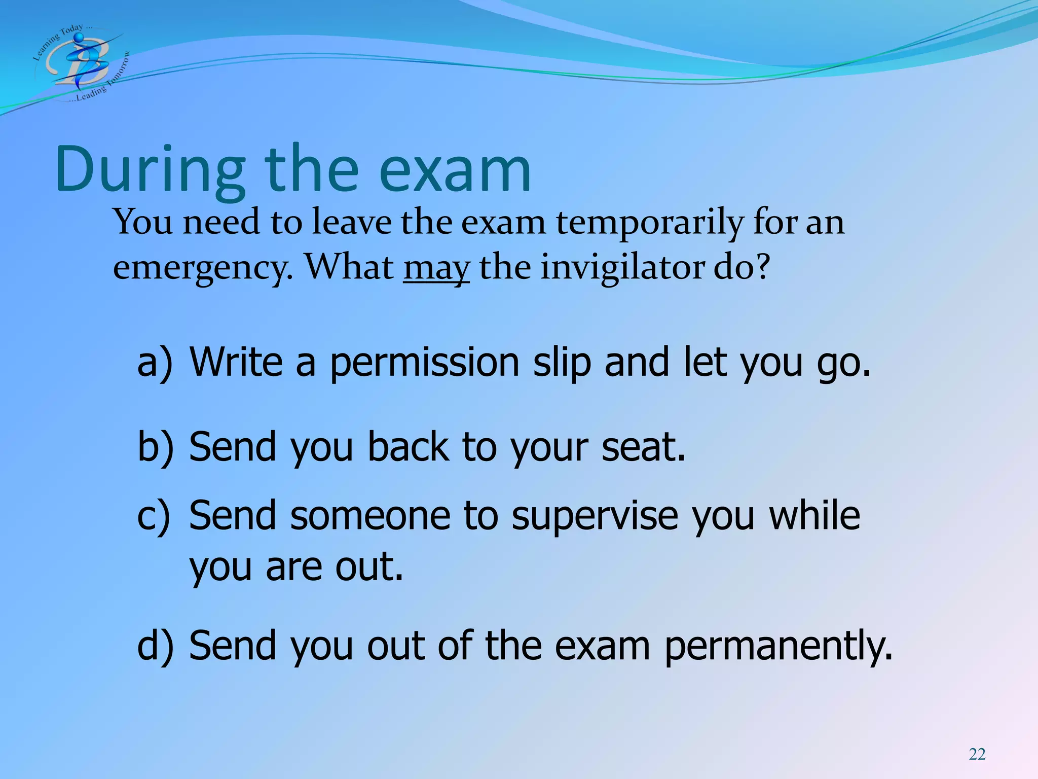 BIS IB DP Exam Rules 2009