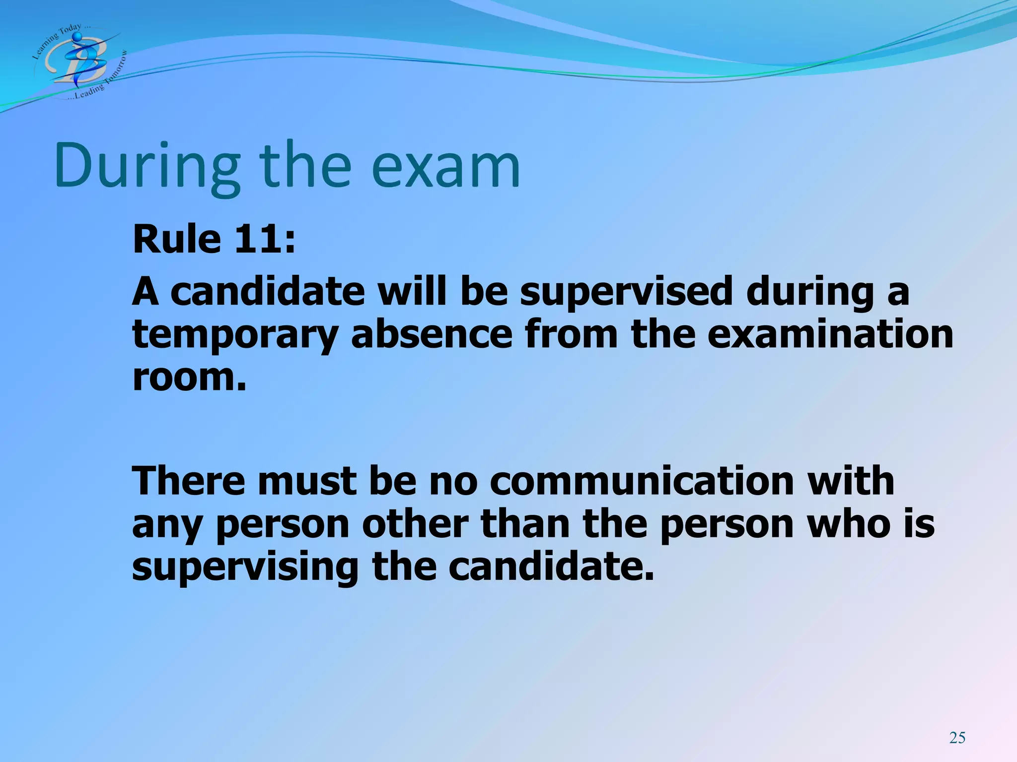 BIS IB DP Exam Rules 2009