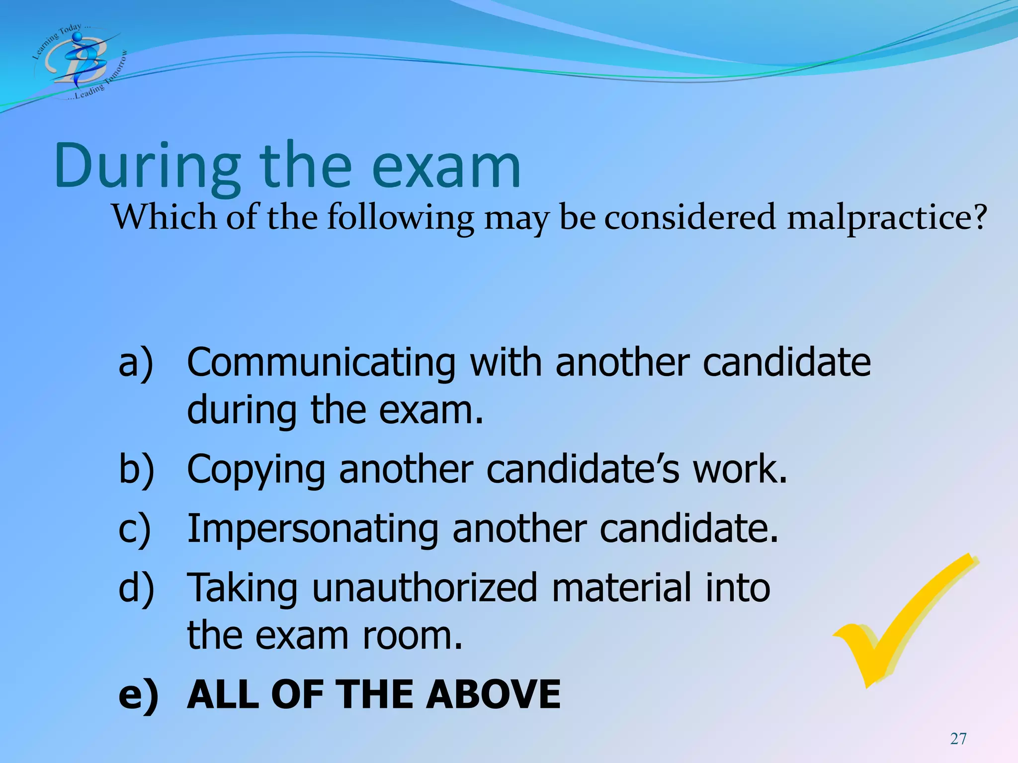 BIS IB DP Exam Rules 2009