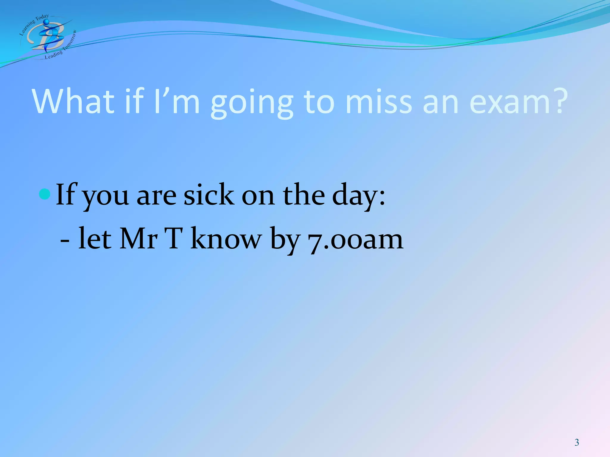 BIS IB DP Exam Rules 2009