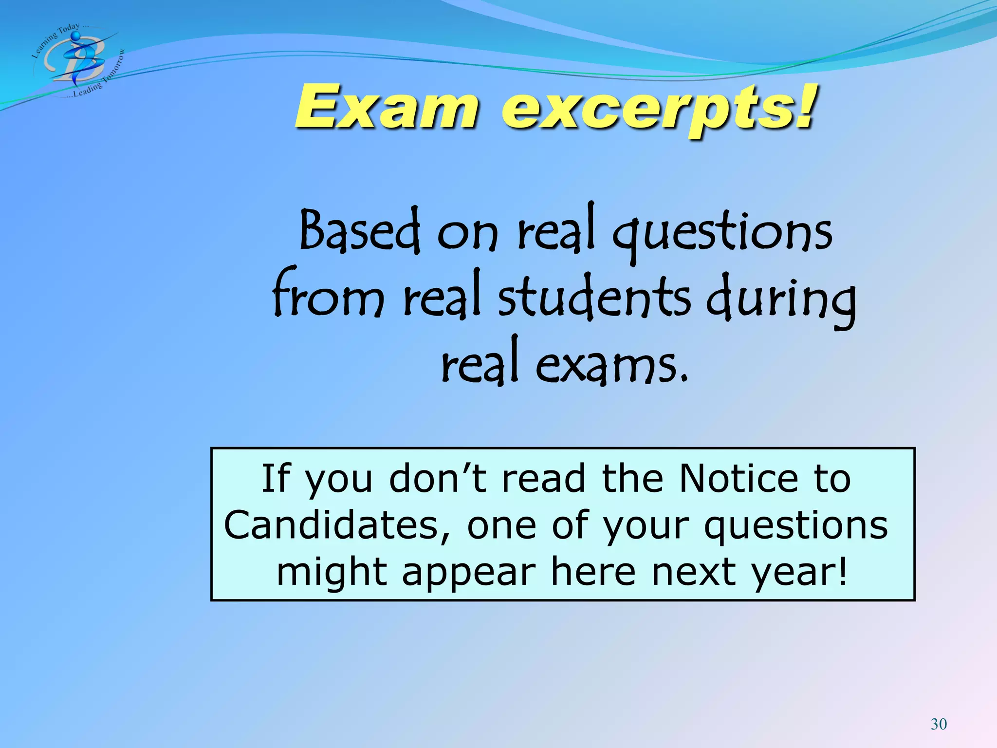 BIS IB DP Exam Rules 2009