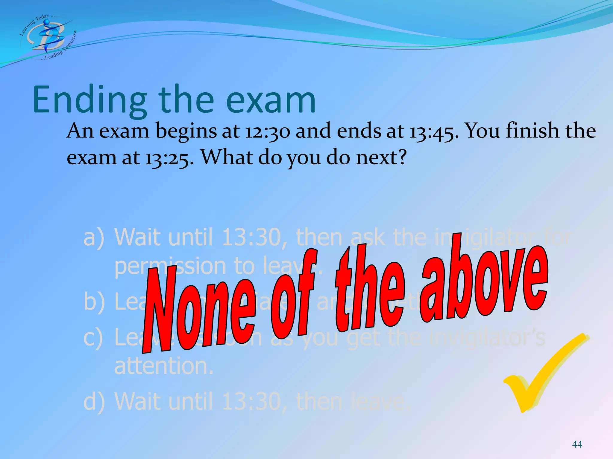 BIS IB DP Exam Rules 2009