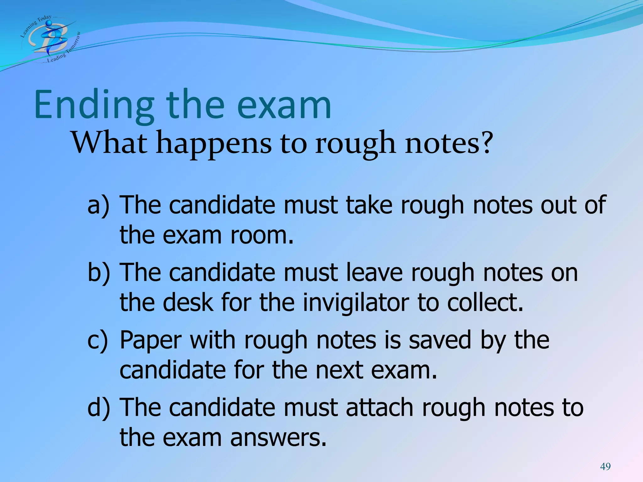 BIS IB DP Exam Rules 2009