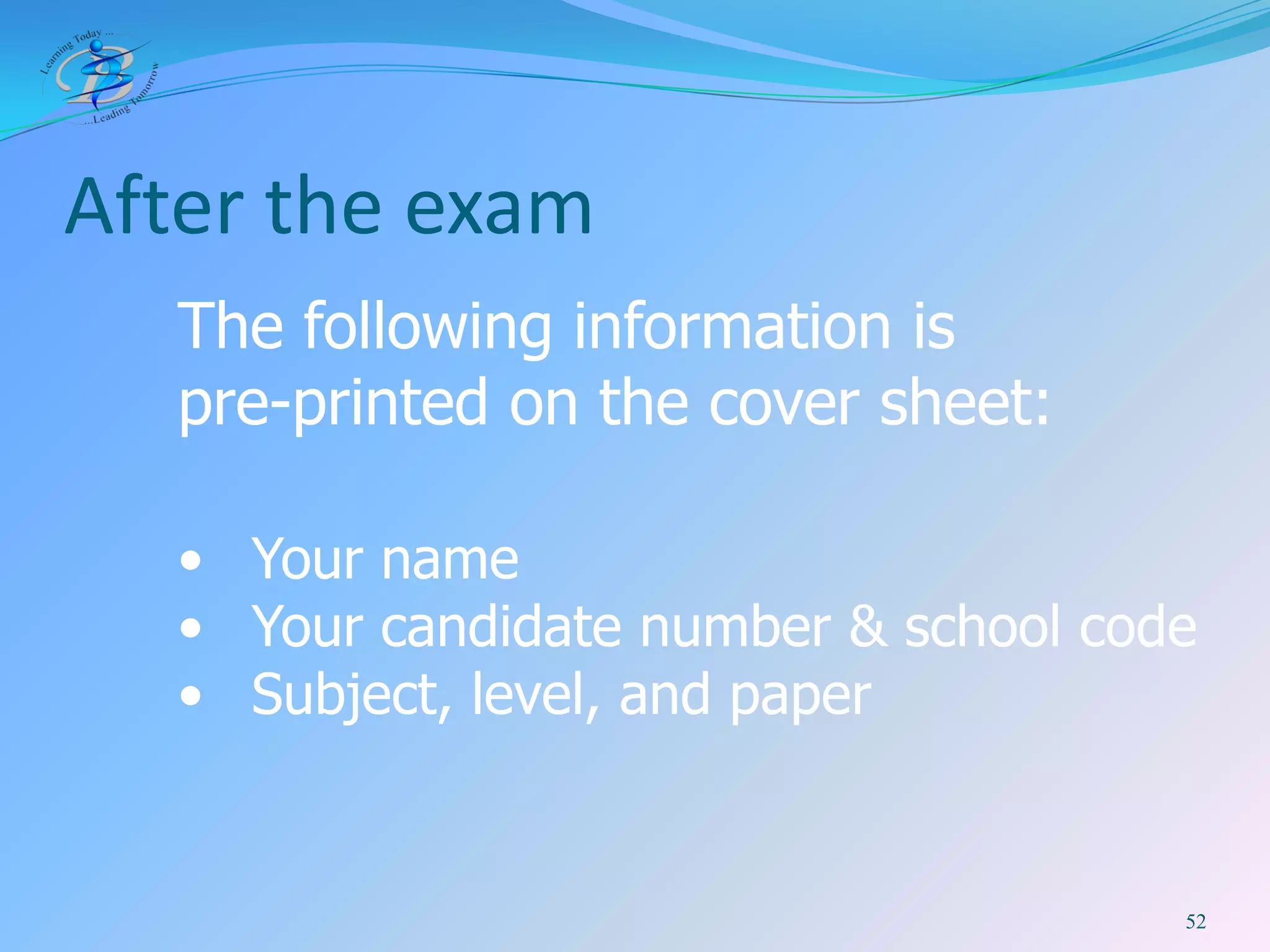 BIS IB DP Exam Rules 2009