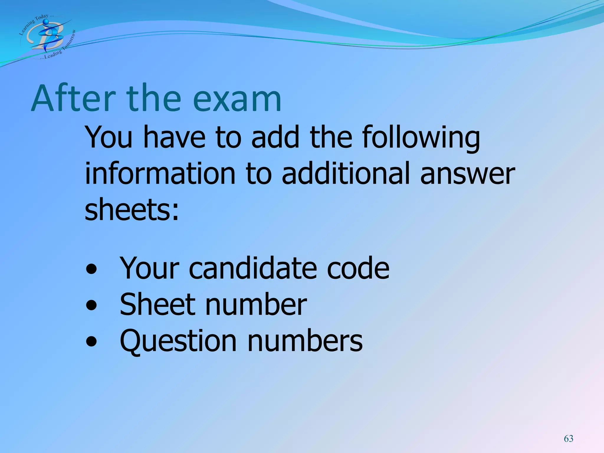 BIS IB DP Exam Rules 2009