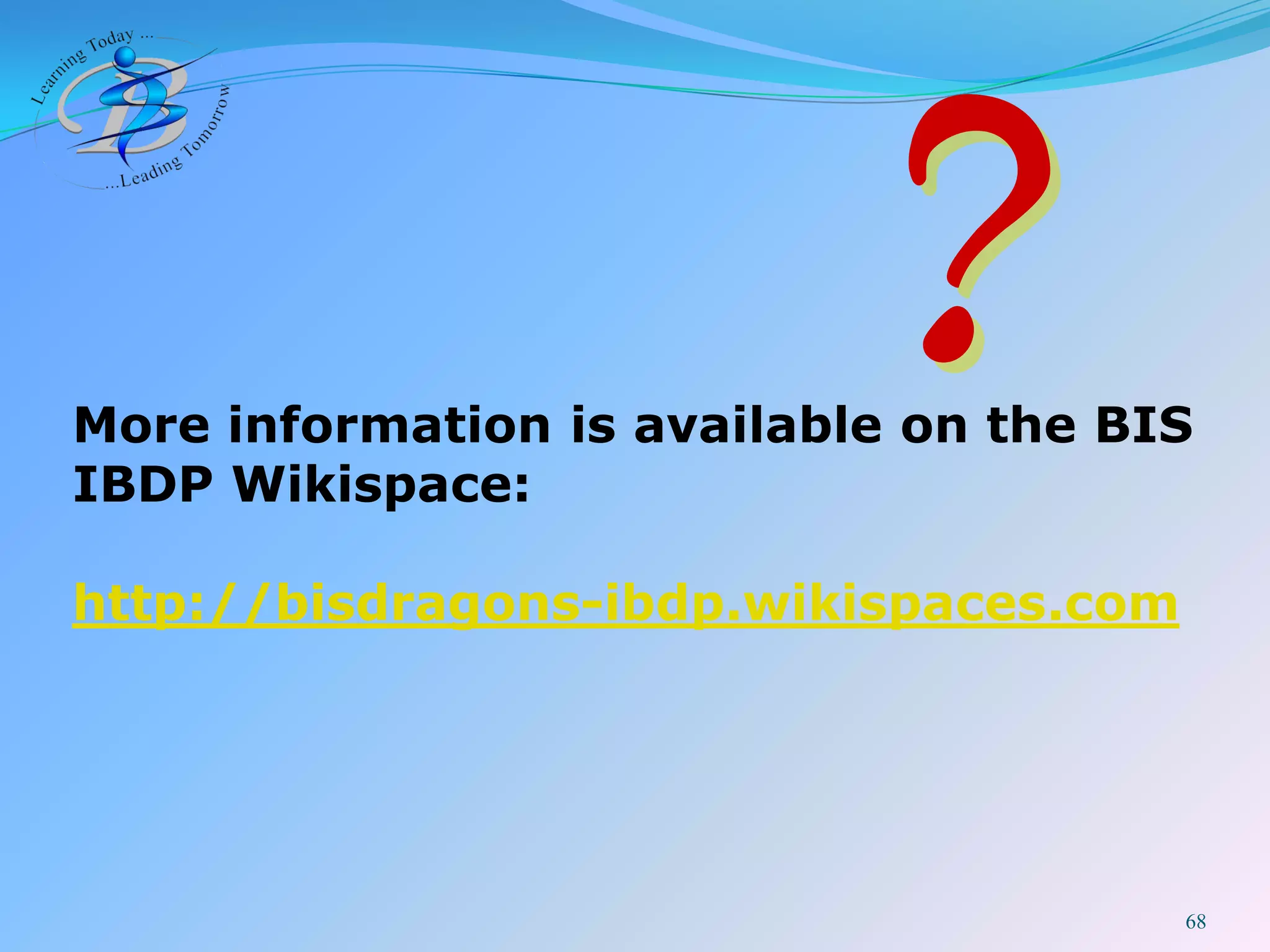 BIS IB DP Exam Rules 2009