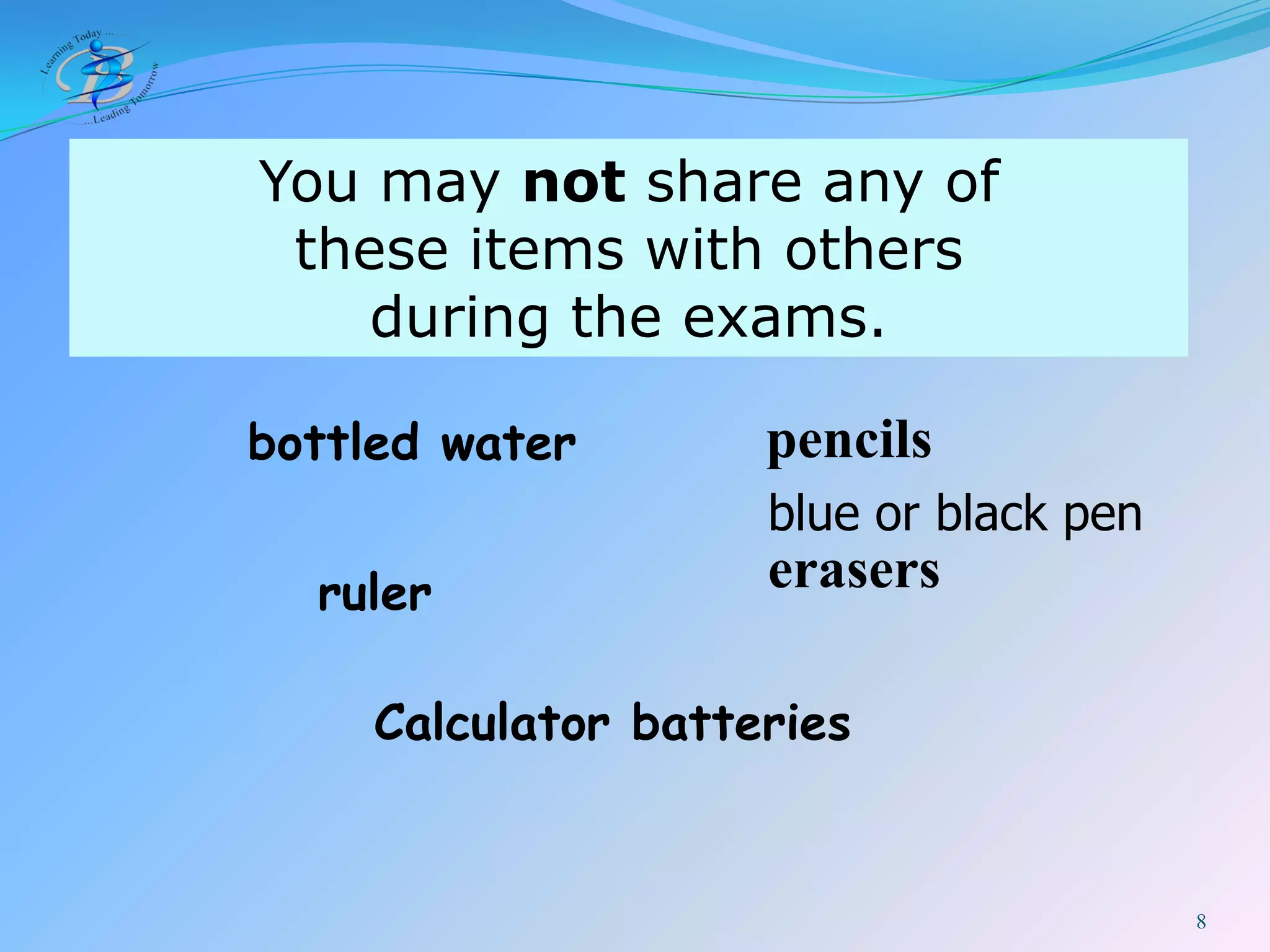 BIS IB DP Exam Rules 2009