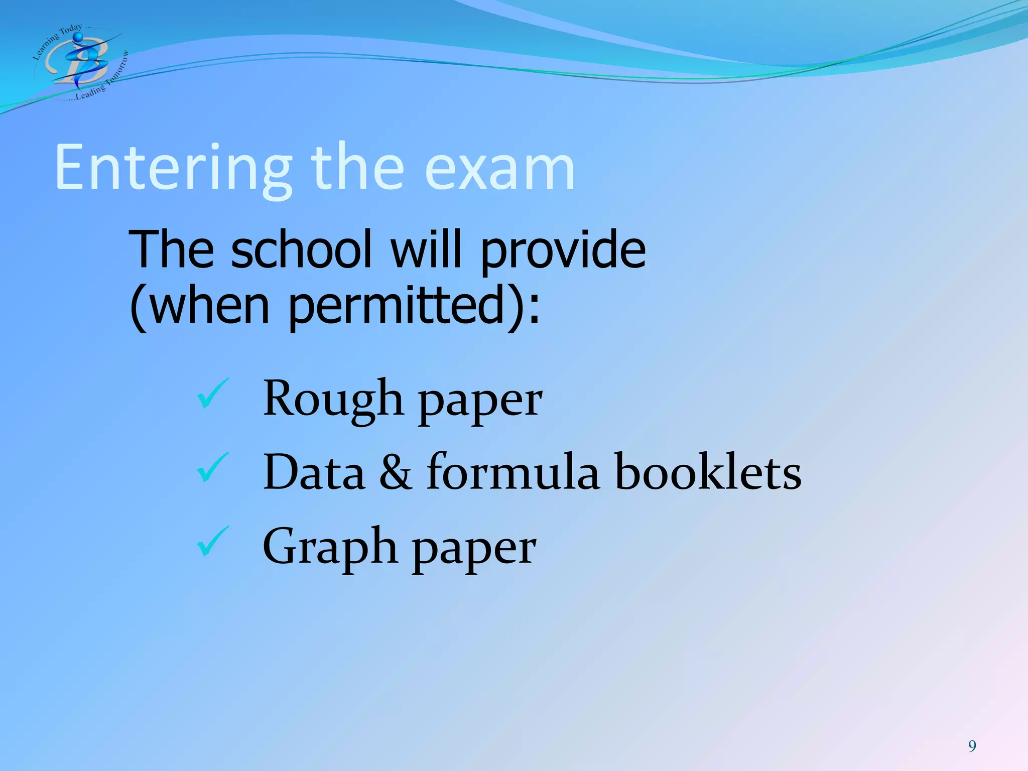 BIS IB DP Exam Rules 2009