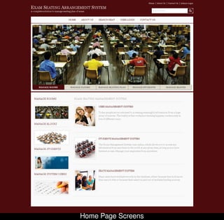 Exam seating plan management system