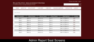 Exam seating plan management system