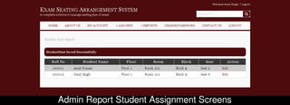 Exam seating plan management system